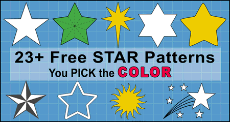 Star patterns and templates stencils and clip art designs â diy projects patterns monograms designs templates