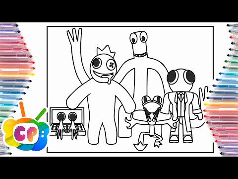 Rainbow friends roblox coloring pages