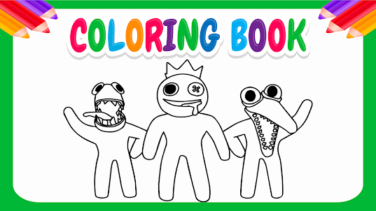 Download rainbow friends coloring on pc emulator