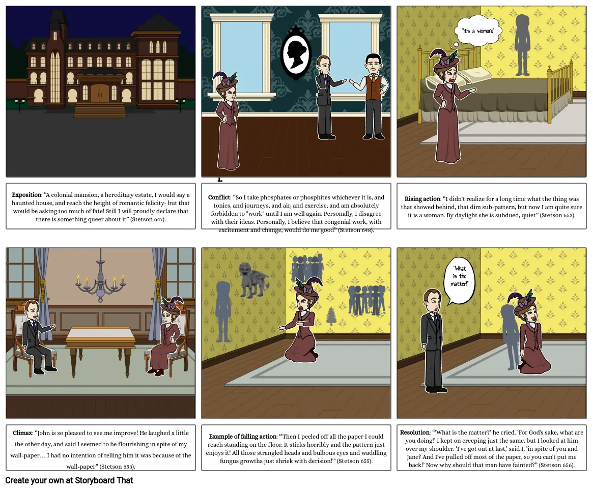 Story project the yellow wallpaper storyboard