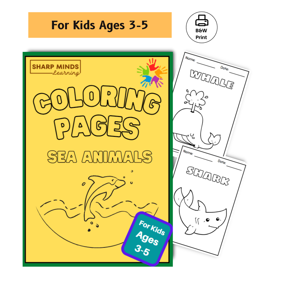 Sea animals coloring sea animals coloring pages â sharp minds learning