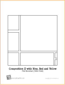 Position with blue red and yellow free printable coloring page