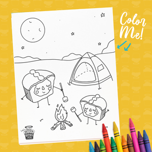 Campfire coloring sheet