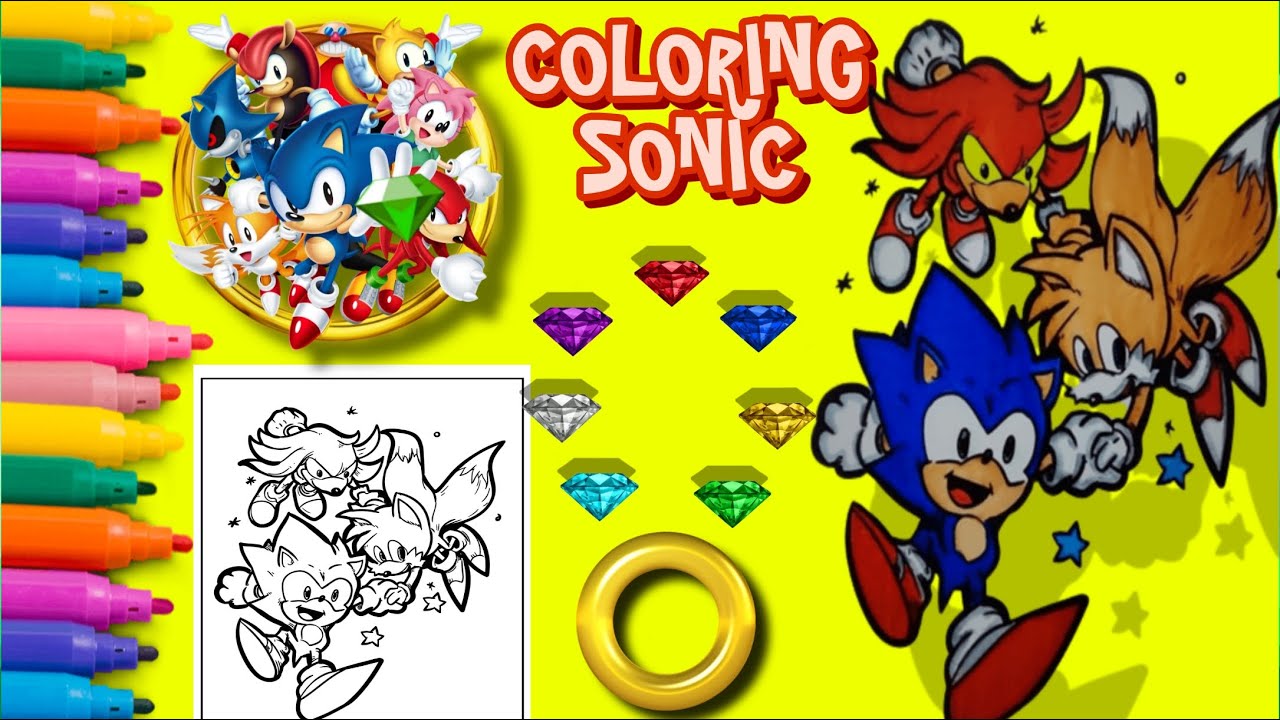 Sonic character coloring masterpiece sonic the hedgehog coloring