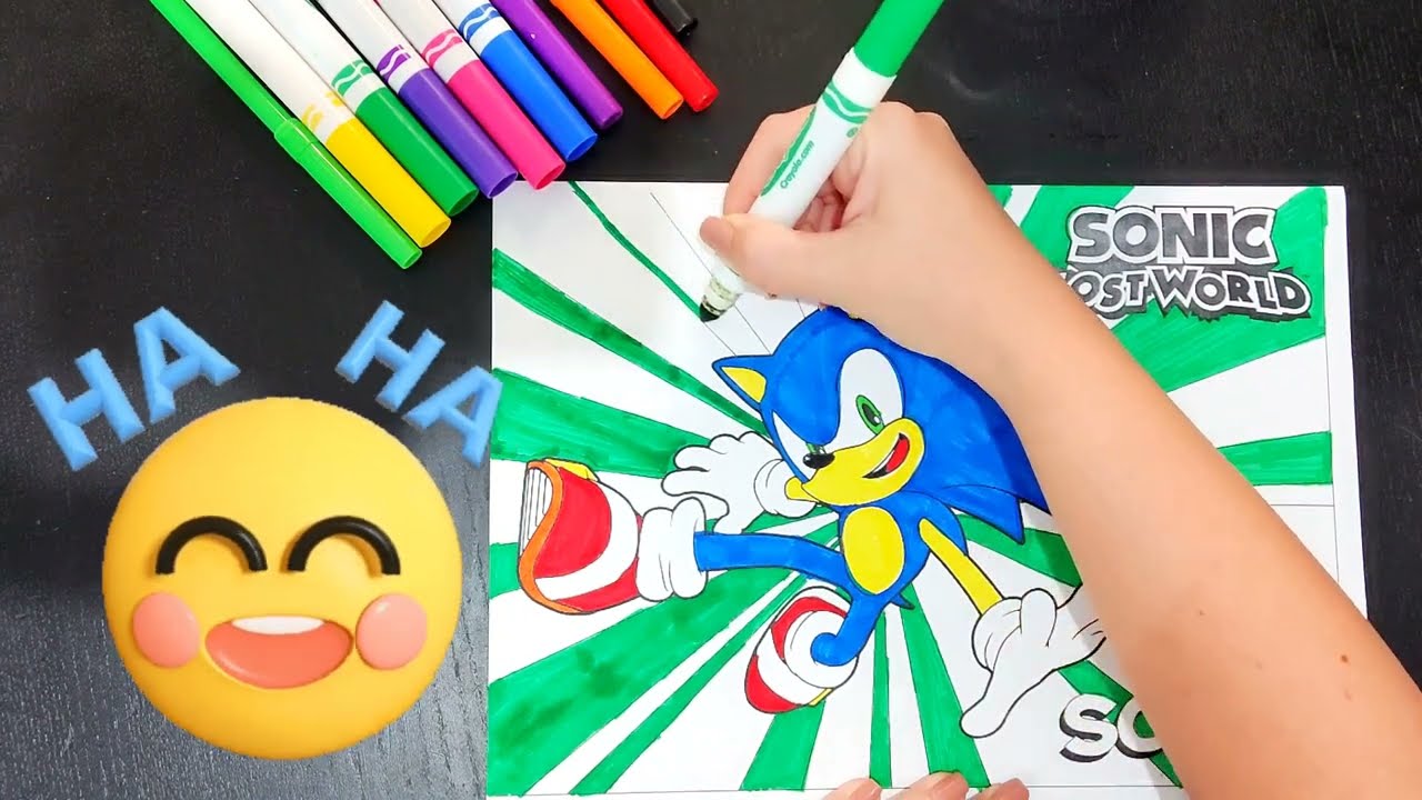 Sonic coloring page ððµ