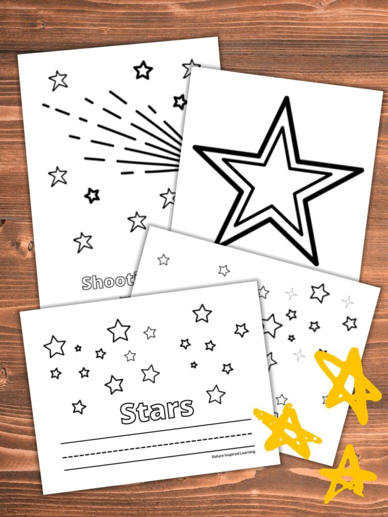 Printable star coloring pages for kids