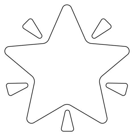 Glowing star emoji coloring page free printable coloring pages