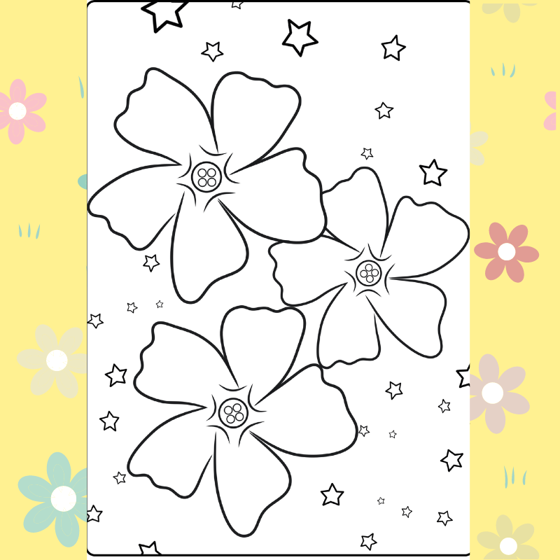 Flower coloring pages