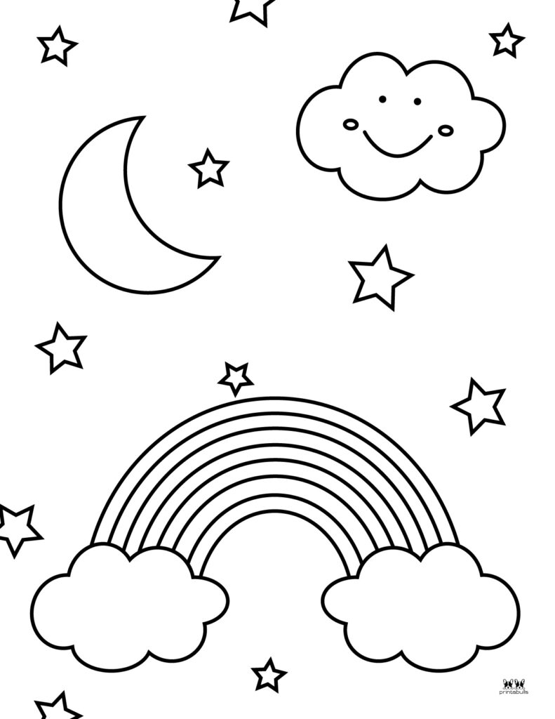 Rainbow coloring pages