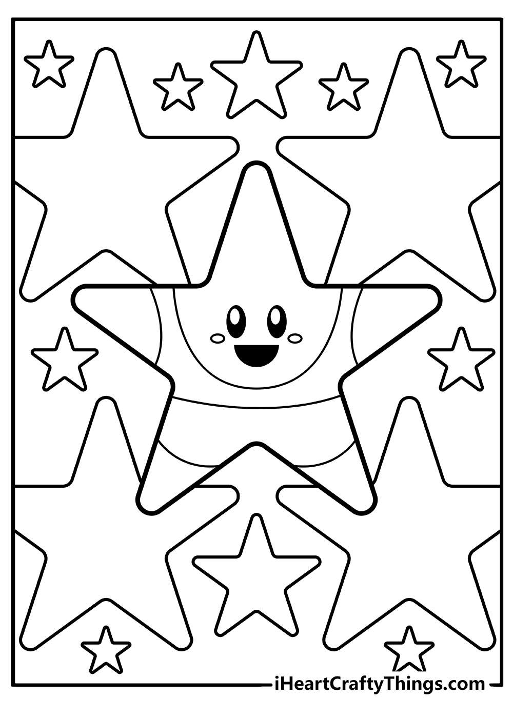 Star coloring pages free printables