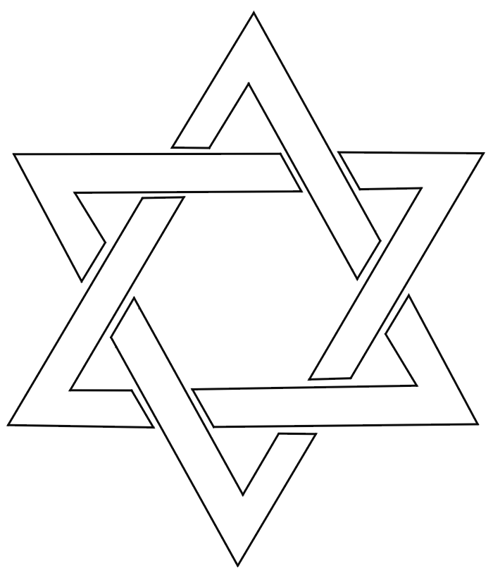 Star of david coloring page