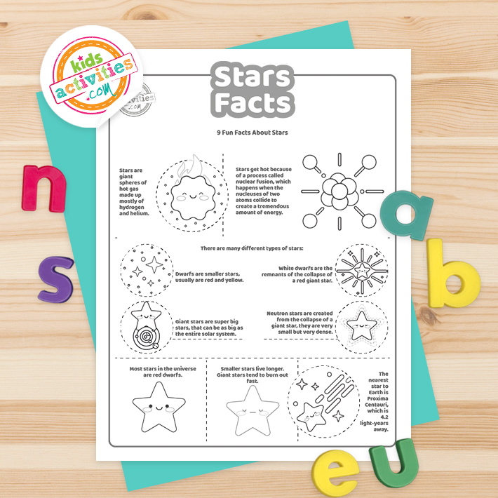 Fun facts about stars facts for kids to print and learn kids activities blog