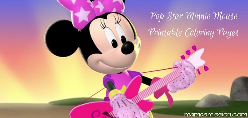 Pop star minnie mouse printable coloring pages friends