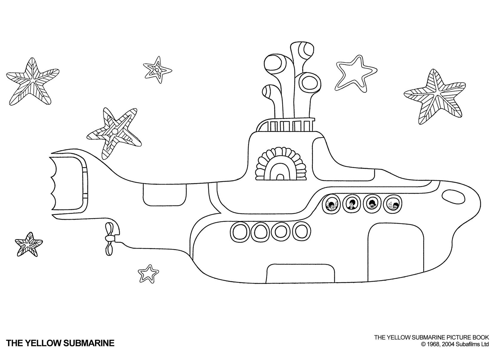 Yellow submarine art yellow submarine coloring books