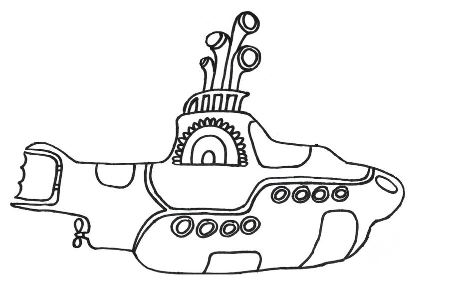 Outline of yellow submarine by peanutowl on