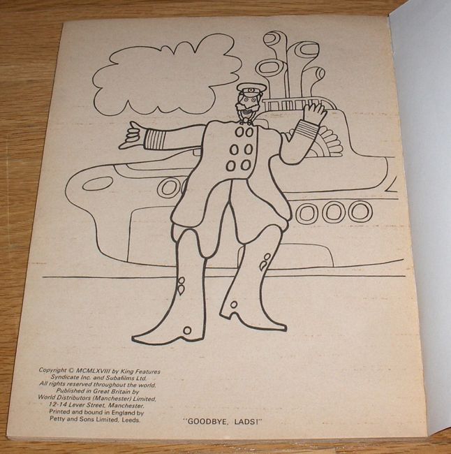 Beatles yellow submarine coloring book colouring book