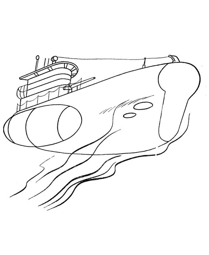 Bluebonkers submarine coloring pages