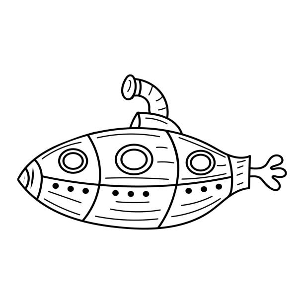 Clip art of yellow submarine stock illustrations royalty