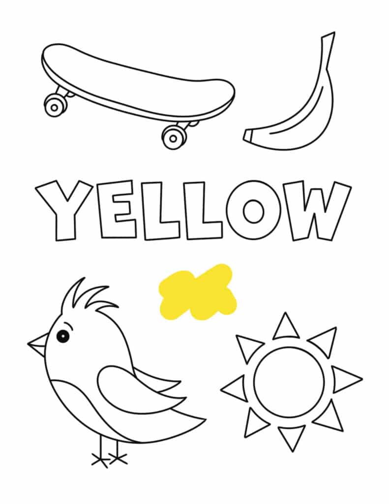 Yellow color activities and worksheets for preschool â the hollydog blog