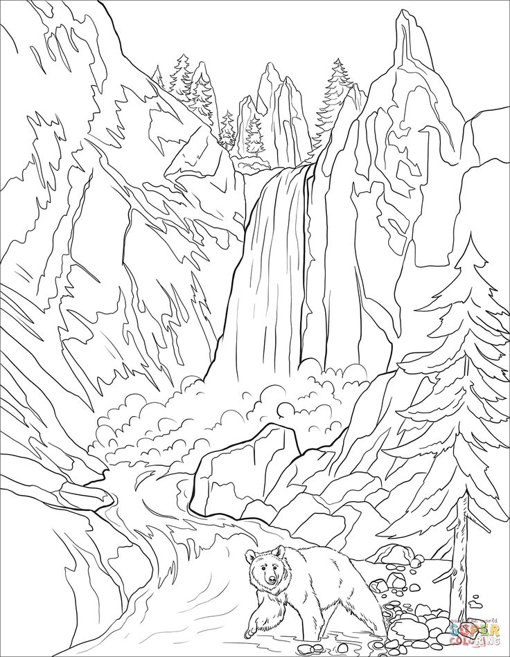 Yellowstone national park coloring page free printable coloring pages coloring pages nature mandala coloring pages coloring pages