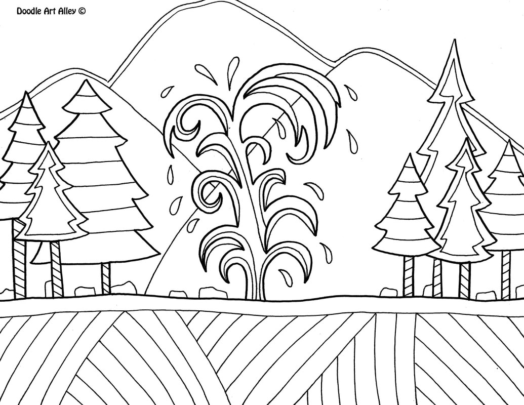 National parks coloring pages