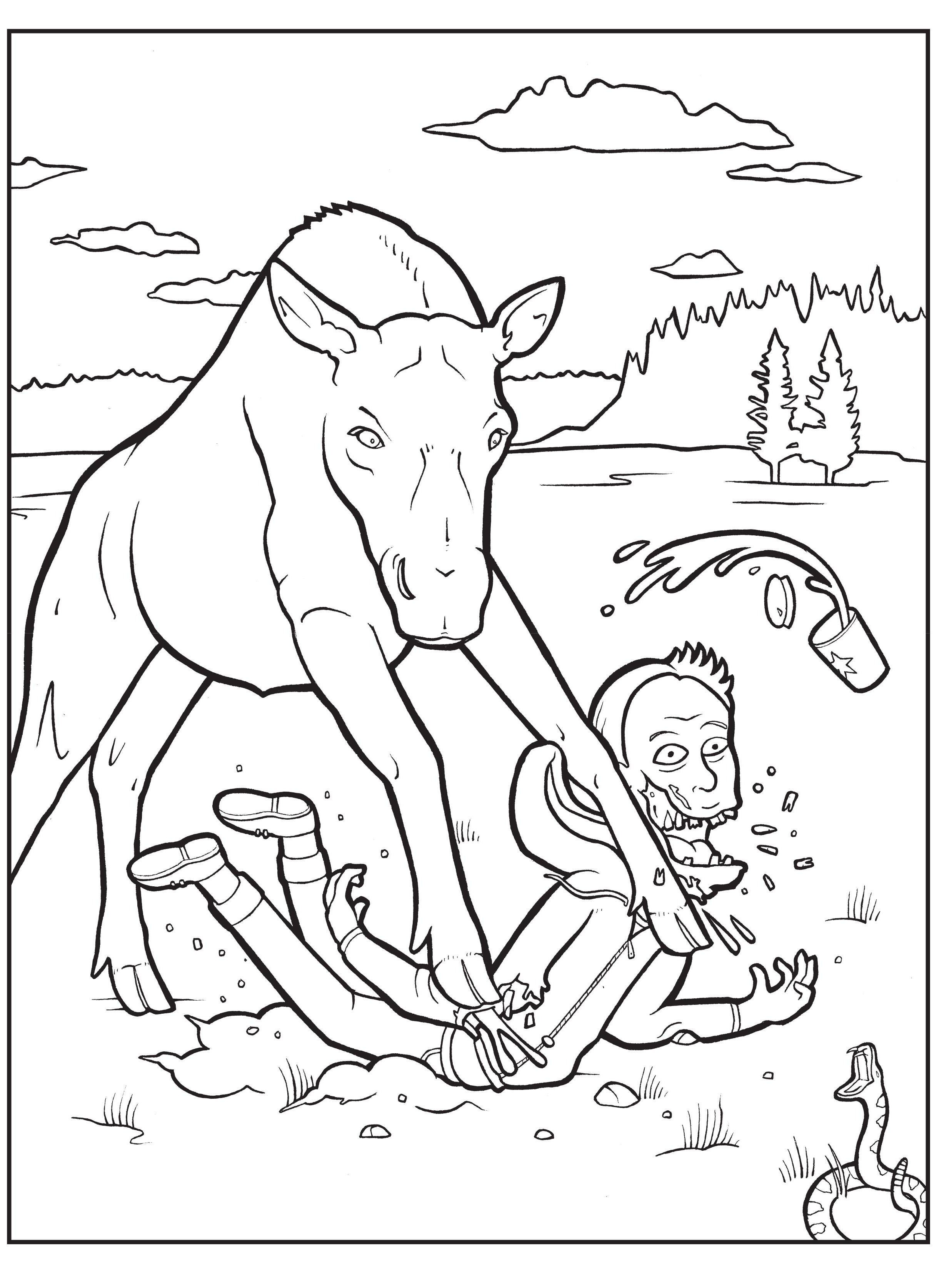 Gory coloring book paints caution tales of yellowstone