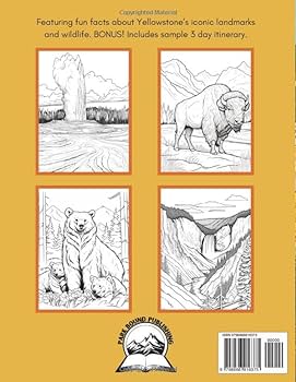 Yellowstone national park coloring book discover natures wonders through relaxing coloring pages national parks coloring books publishing park bound books