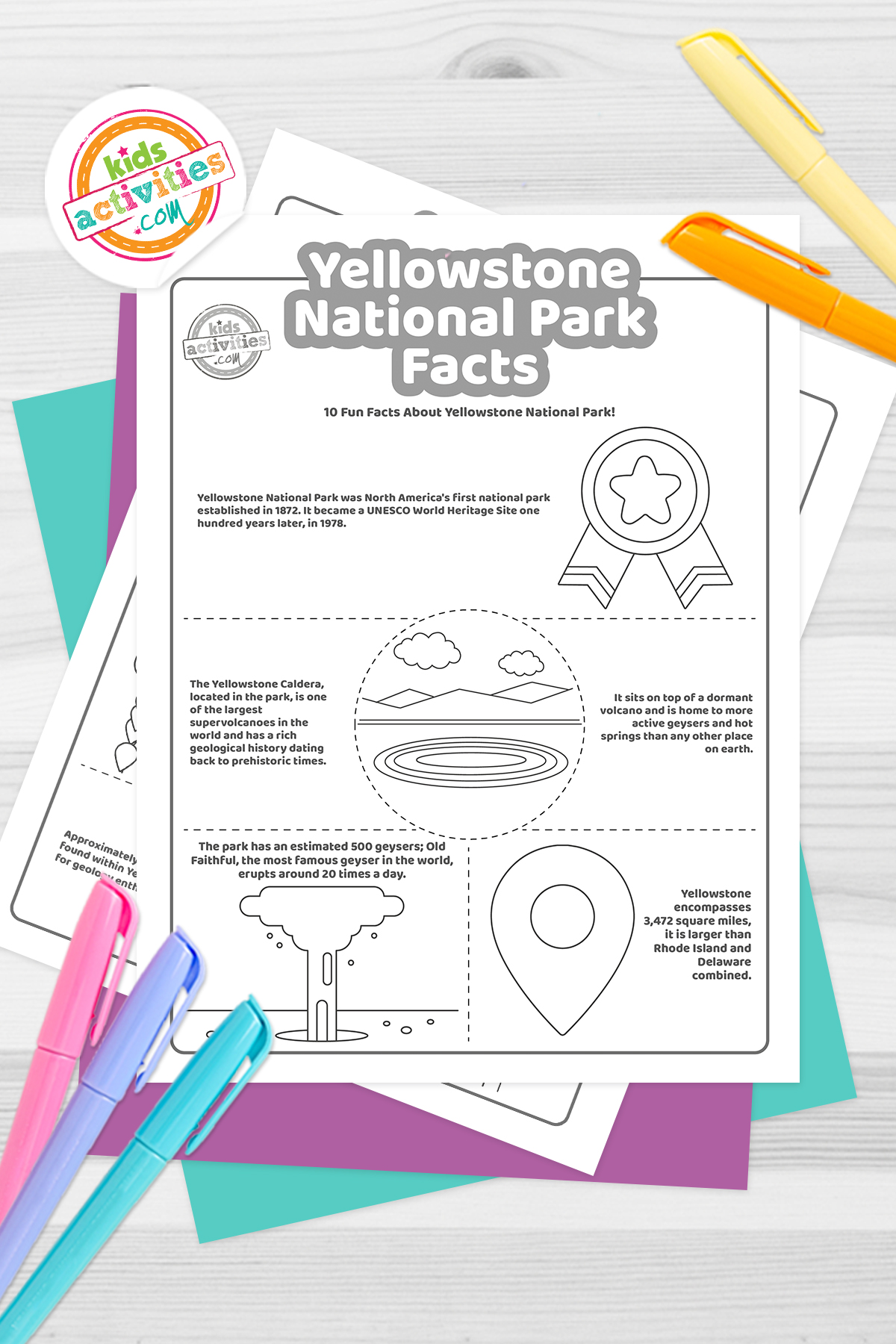 Yellowstone uncovered awesome facts for kids kids activities blog
