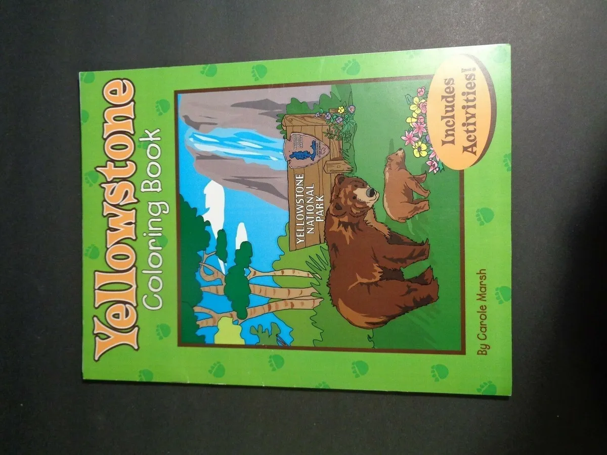 Yellowstone national park coloring book includes activities bears etc e