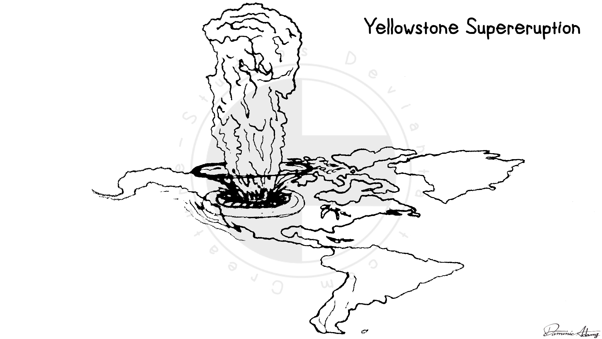 Yellowstone supereruption by creature