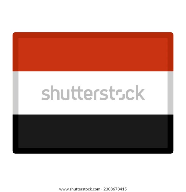 Yemen flag emoji icon flat design stock vector royalty free