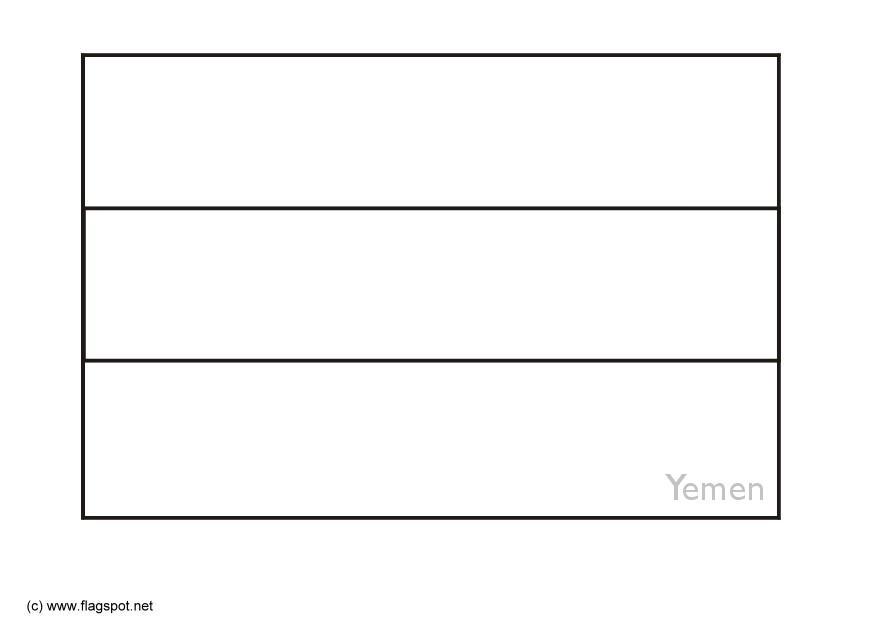 Coloring page flag yemen