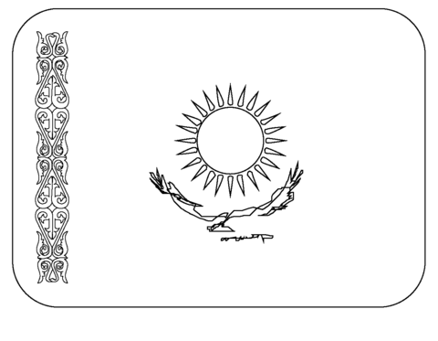 Flag of kazakhstan emoji coloring page free printable coloring pages