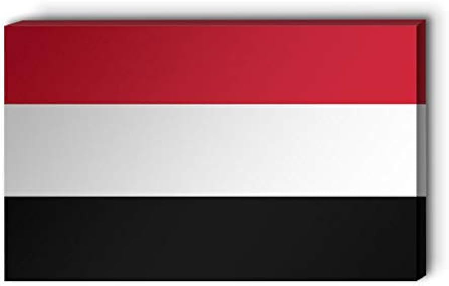 Atiq canvas wall decor yemen flag painting with inner frame