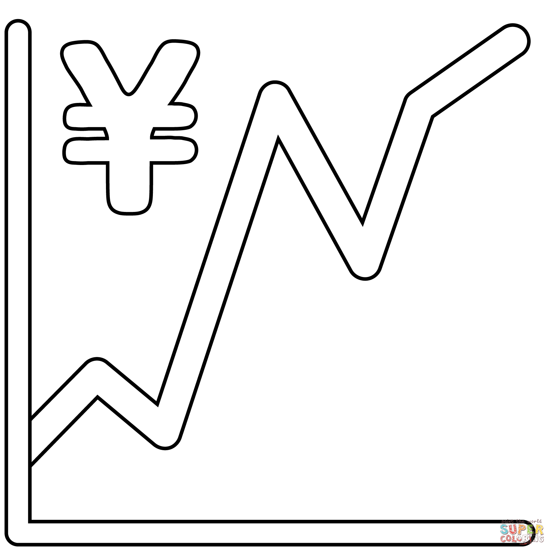 Chart increasing with yen emoji coloring page free printable coloring pages