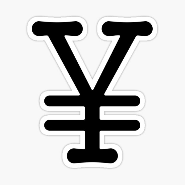 Yenyuan sign currency symbol jpy cny renminbi rmb money sticker for sale by decatin