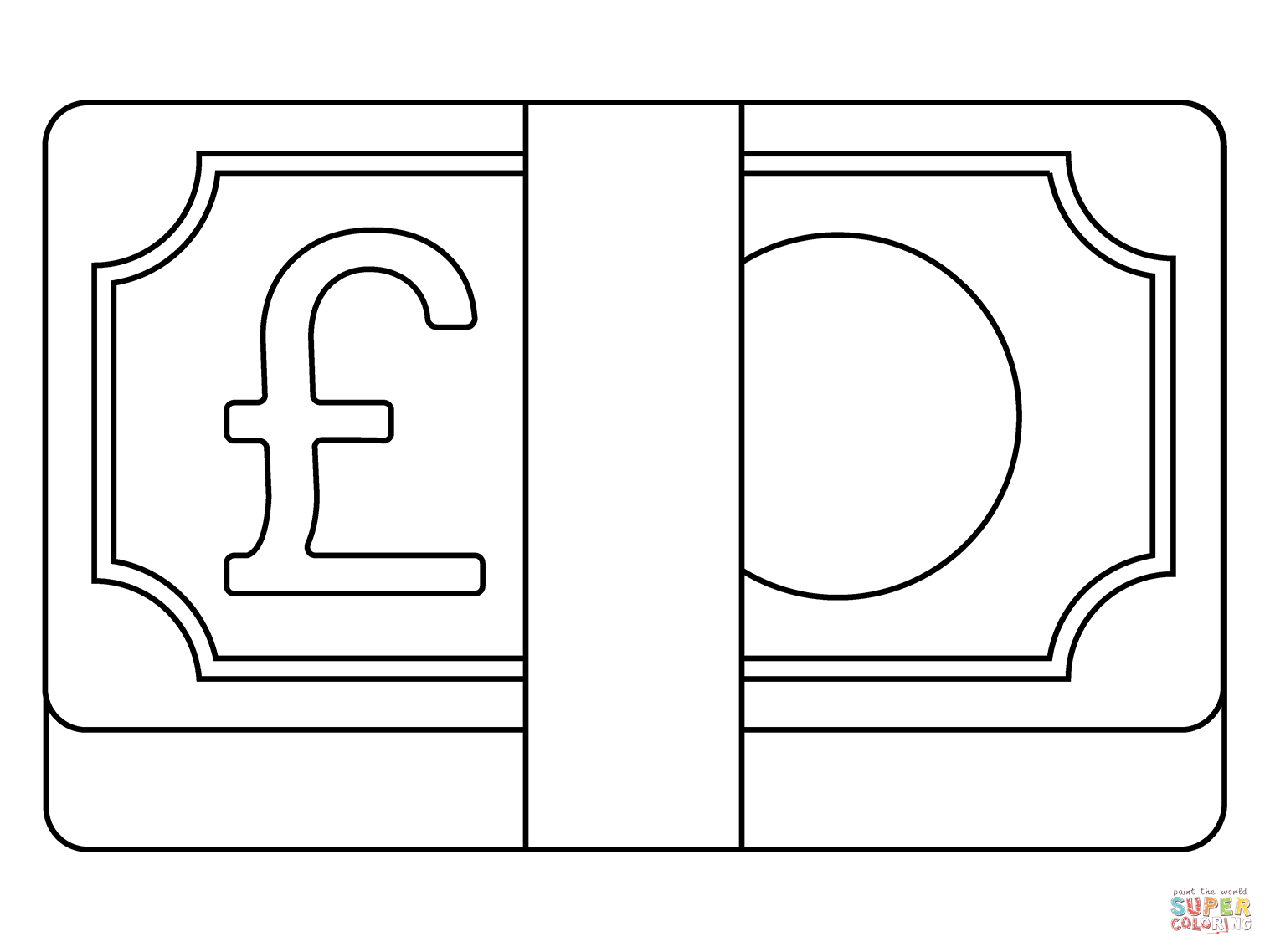 Pound banknote emoji coloring page free printable coloring pages