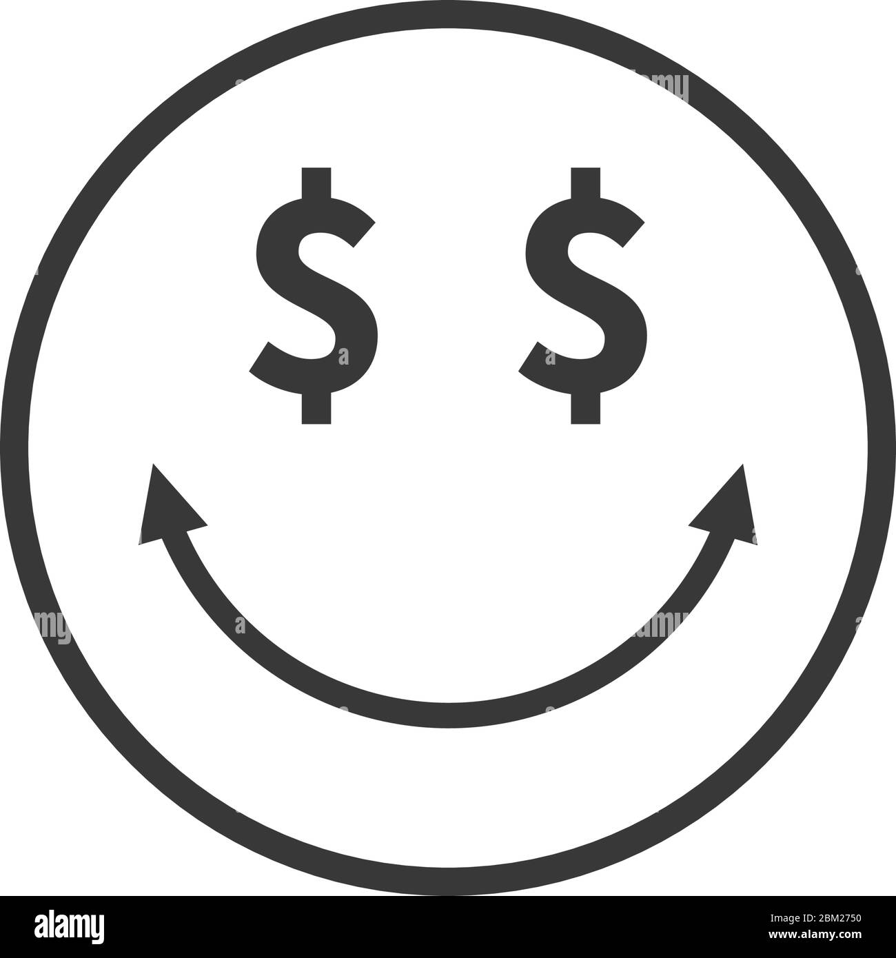 Money face emoji cut out stock images pictures