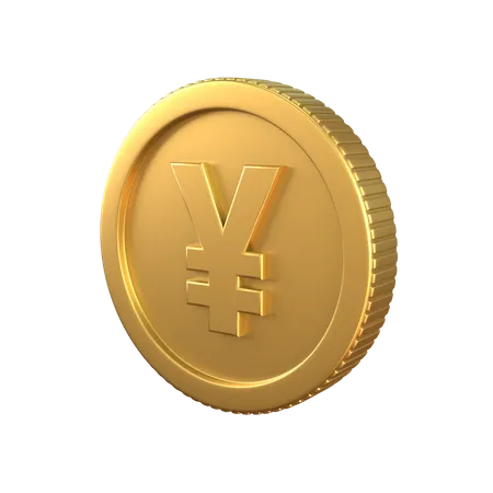 D yen gold coin illustrations