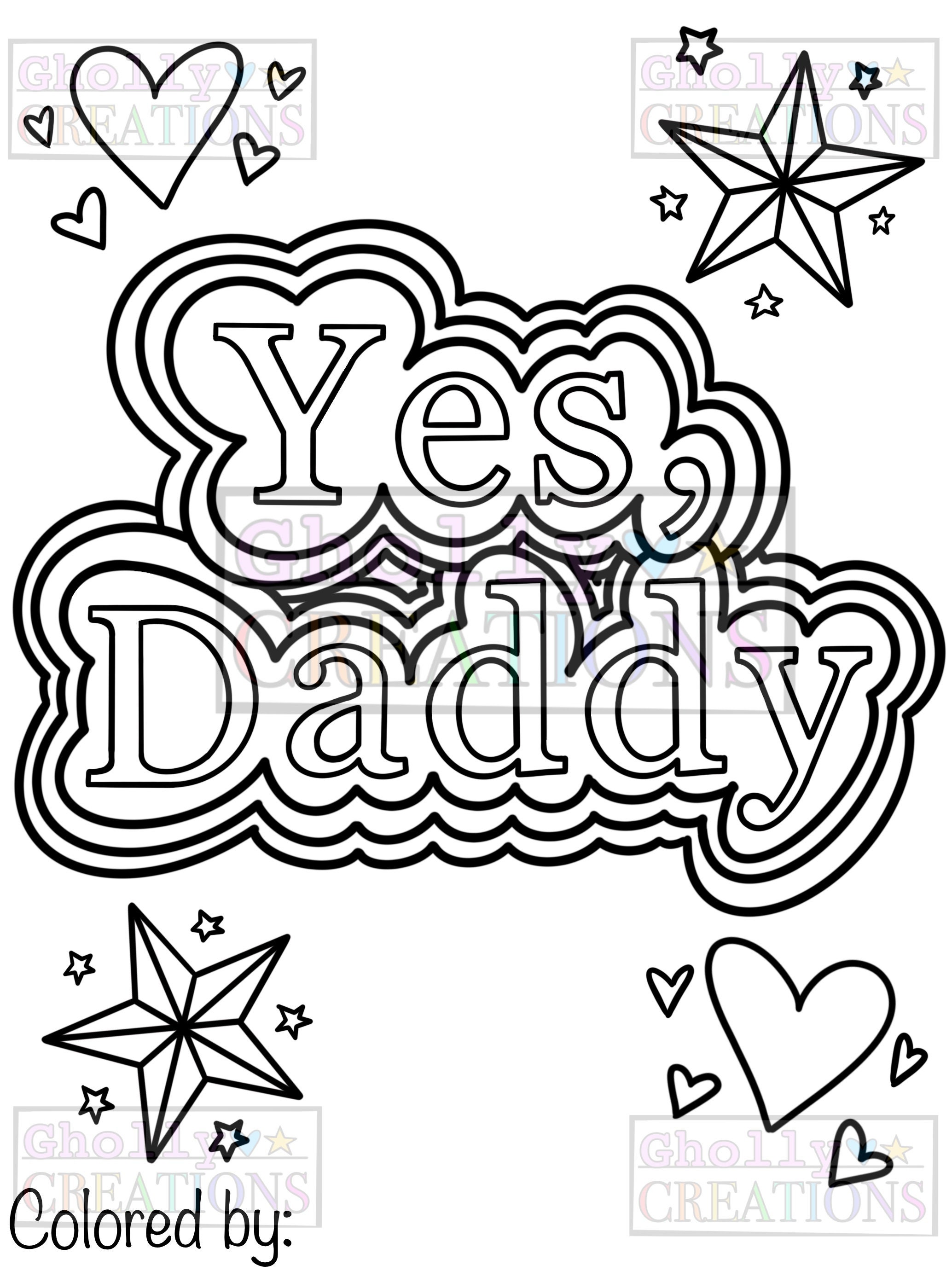 Yes daddy ddlg coloring page