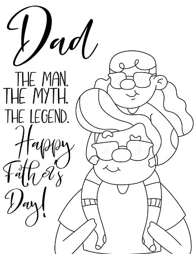 Fathers day coloring pages that kids can color for dad