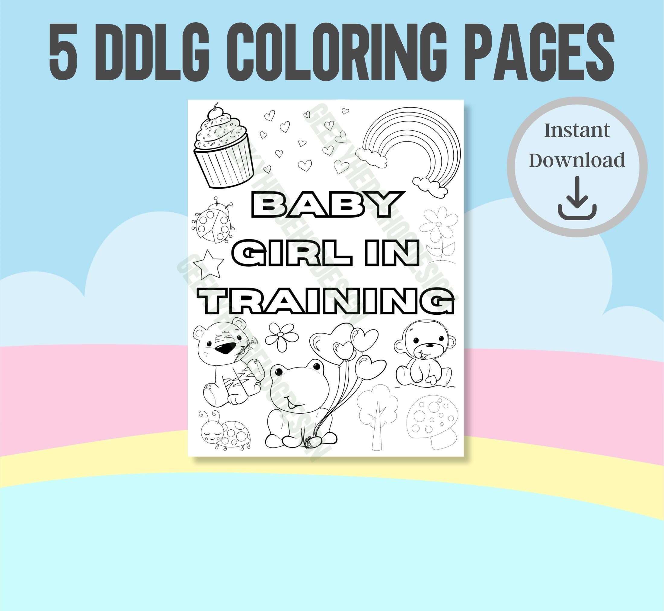 Coloring pages ddlg abdl yes daddy babygirl in training adult coloring book little space activity bdsm sub brat printable