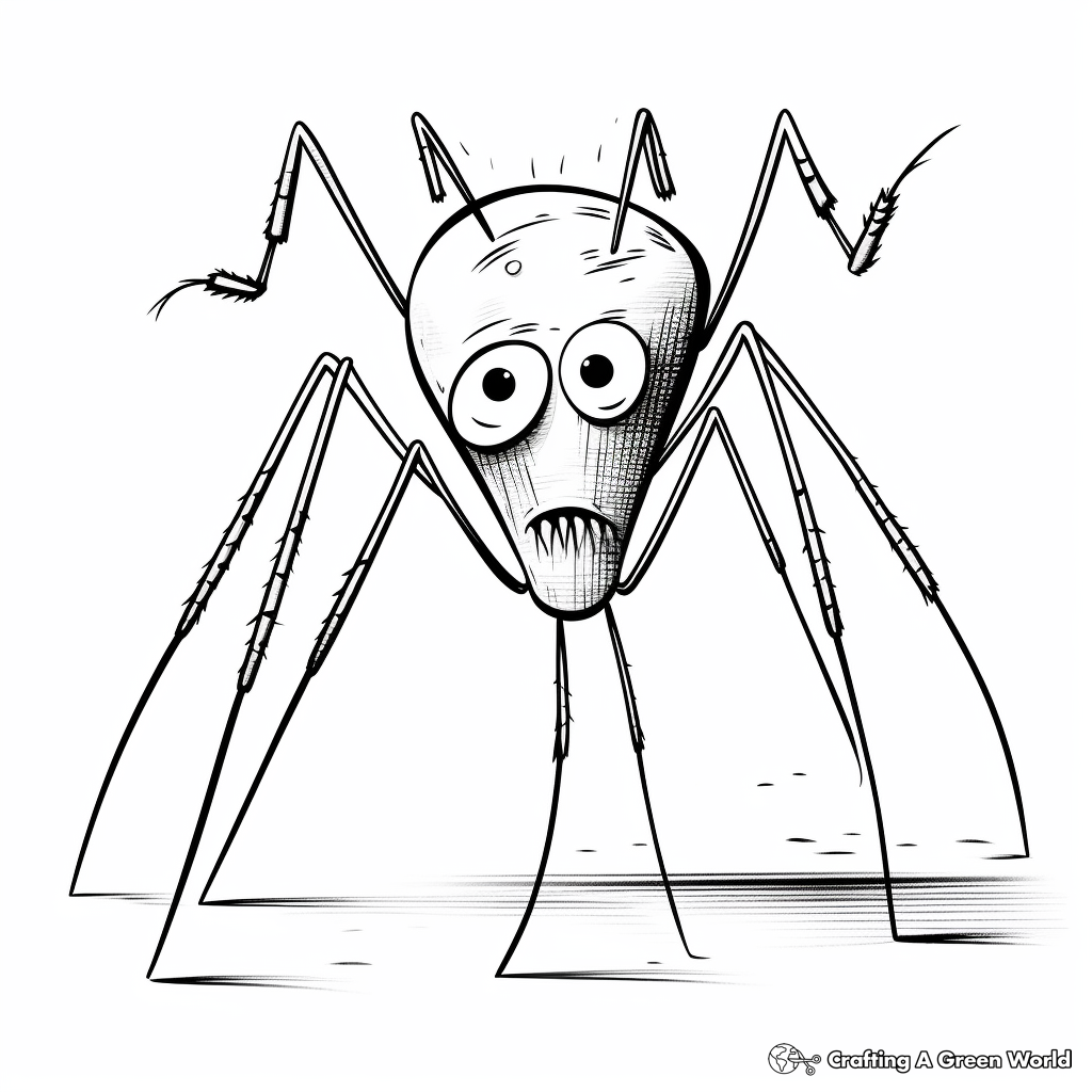 Daddy long legs coloring pages