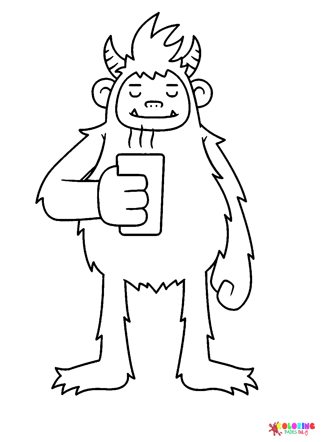 Yeti coloring pages printable for free download