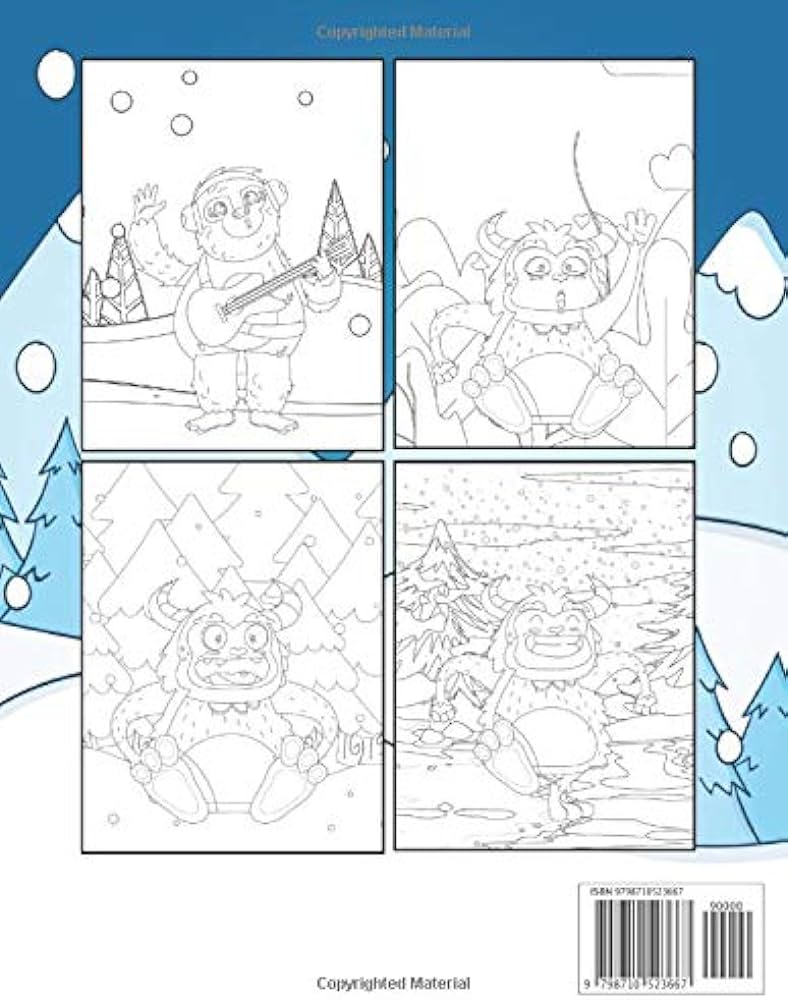 Yeti coloring book for adults this amazing yeti coloring pages for adults draw coloring yeti publishing house night books