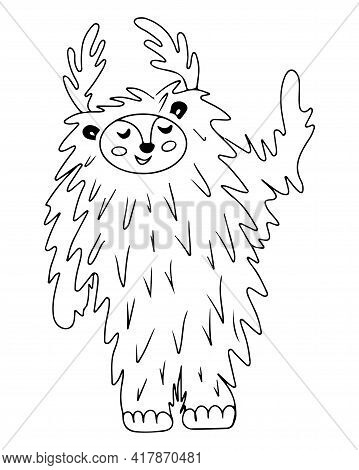 Black line yeti vector photo free trial bigstock