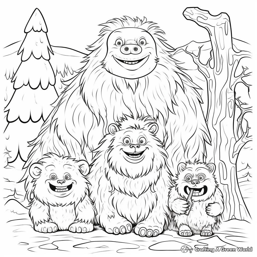 Yeti coloring pages