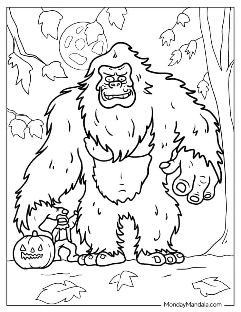 Monster coloring pages free pdf printables