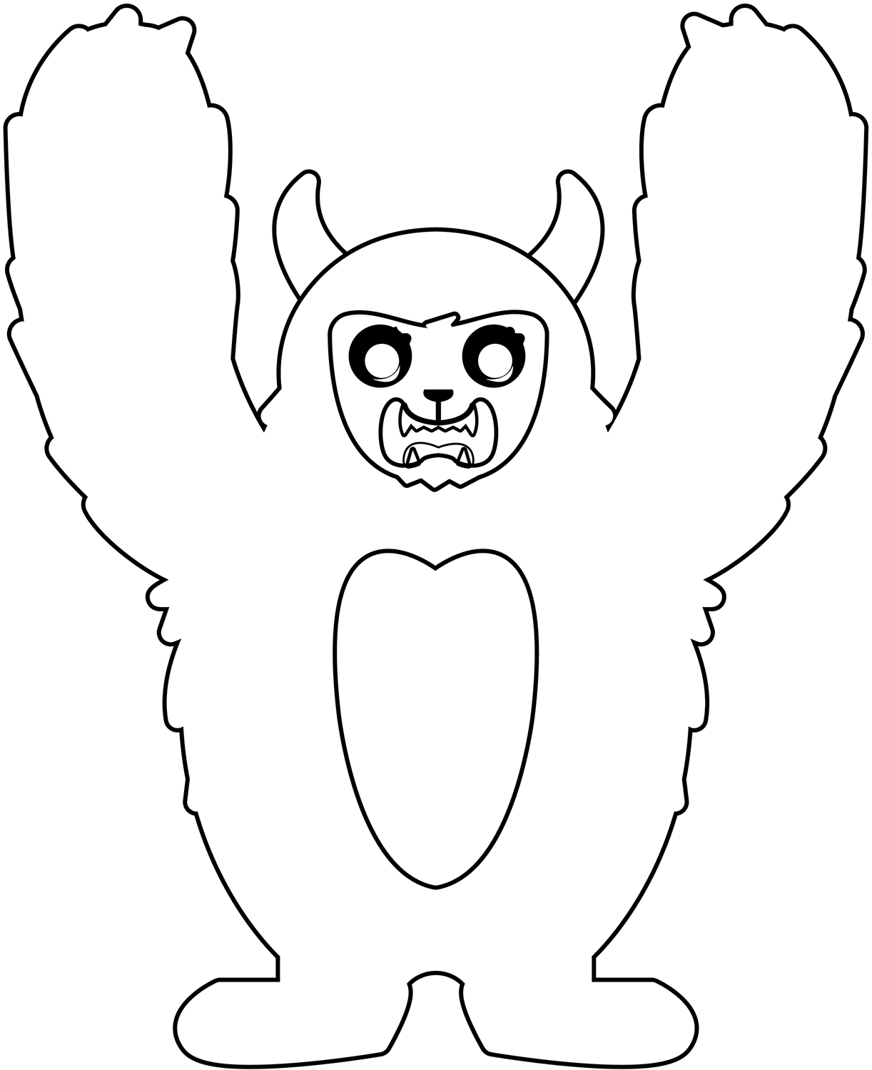 Yeti printable template free printable papercraft templates