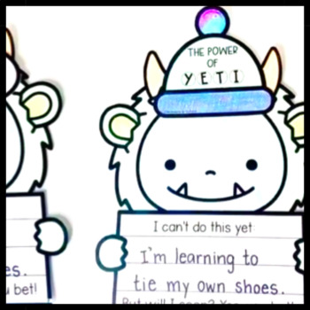 Growth mindset yeti coloring page craft self esteem activities for counseling